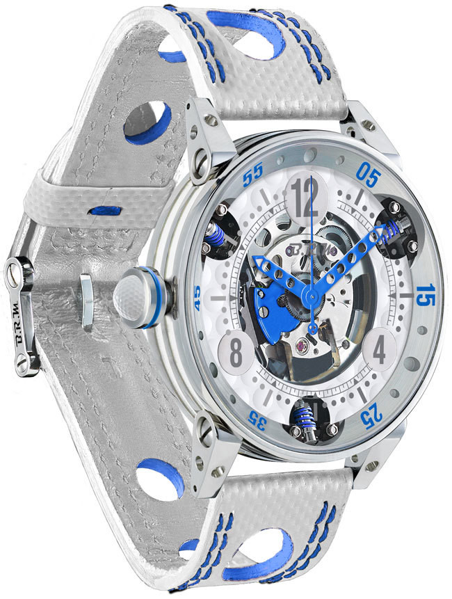 BRM Golf White Skeleton Dial Blue watches replica GF6-44-SA-SQ-ABLF